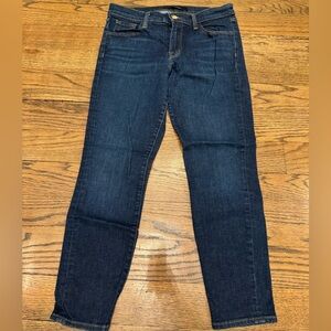 J Brand Capri Mid Rise Skinny Jeans Dark Wash Size 27 Civil Cropped Denim